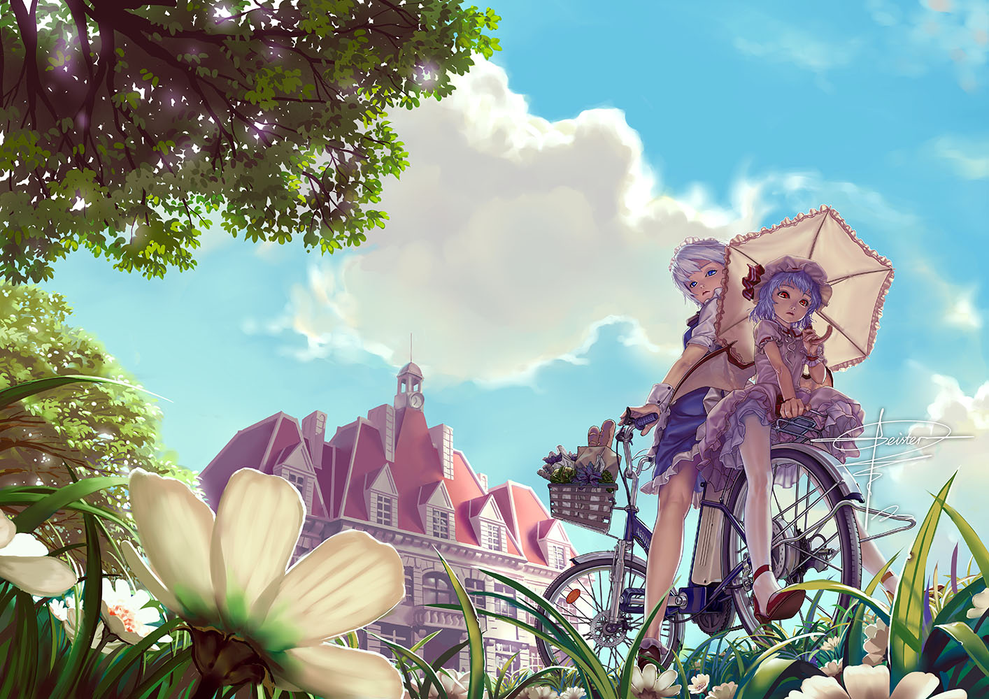 geister, heels, izayoi_sakuya, pantyhose, remilia_scarlet, touhou