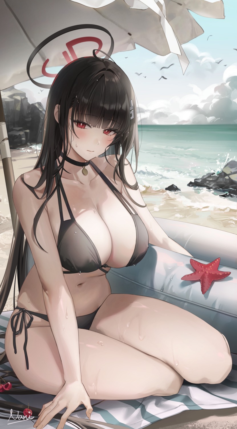 bikini, blue_archive, halo, naru_0, swimsuits, tsukatsuki_rio