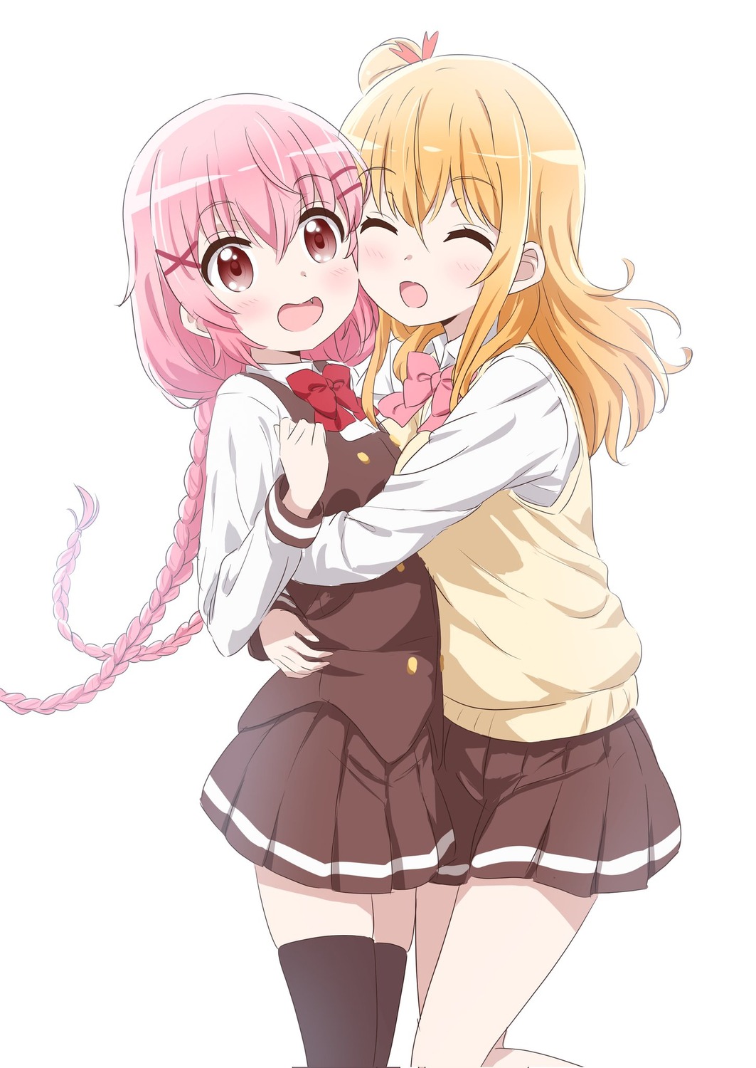comic_girls, koizuka_koyume, moeta_kaoruko, seifuku, sweater, thighhighs, warukusu