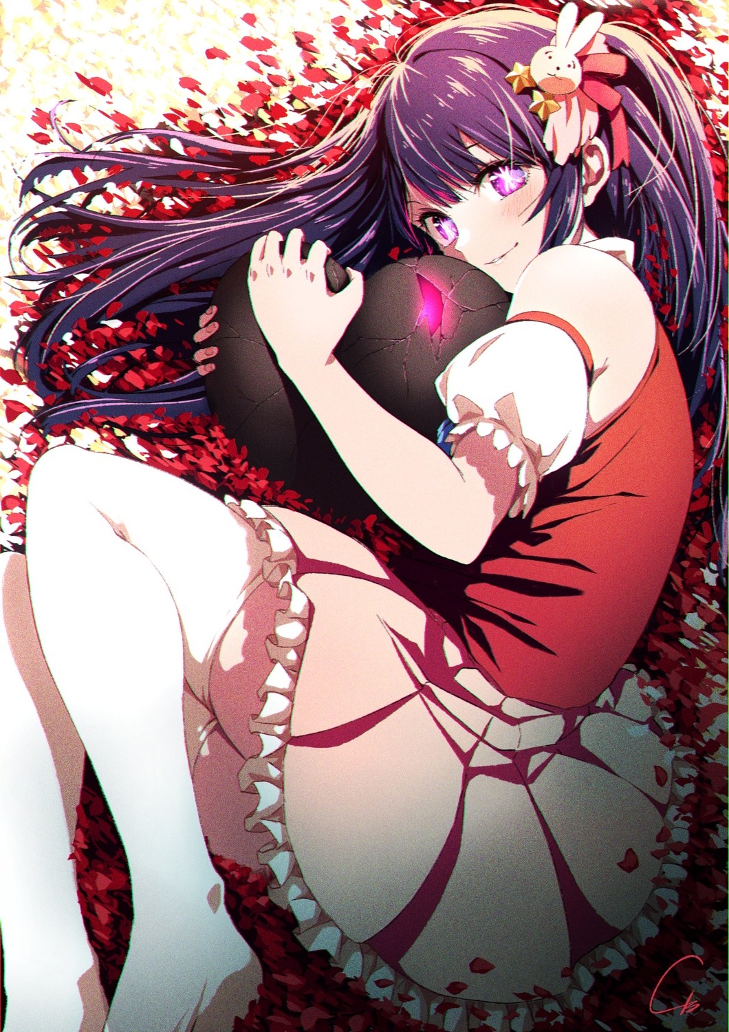 4b_pencil, [oshi_no_ko], hoshino_ai, thighhighs