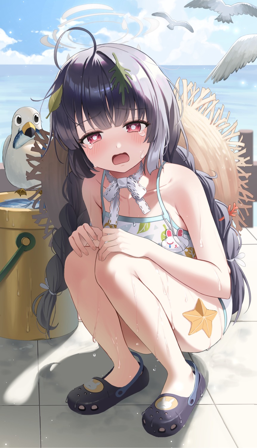 bikini, blue_archive, halo, kasumizawa_miyu, shant_07, swimsuits, wet
