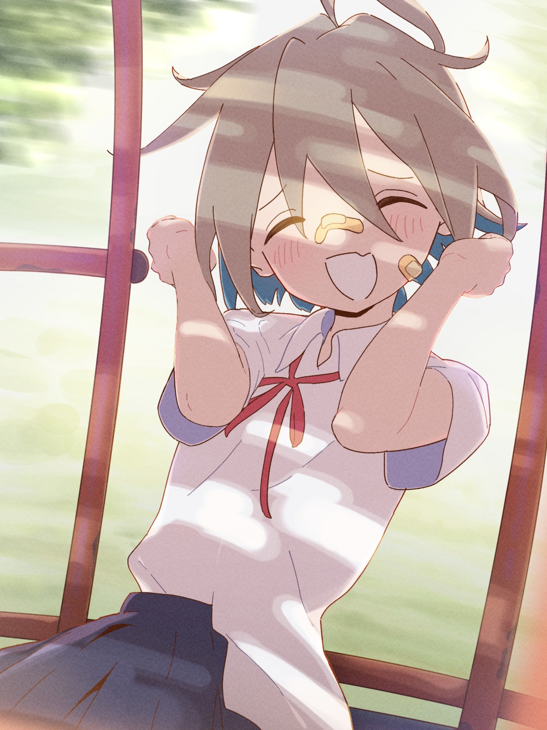 bandaid, do_it_yourself!!, seifuku, usagi_senmu_(mrabito), yua_serufu