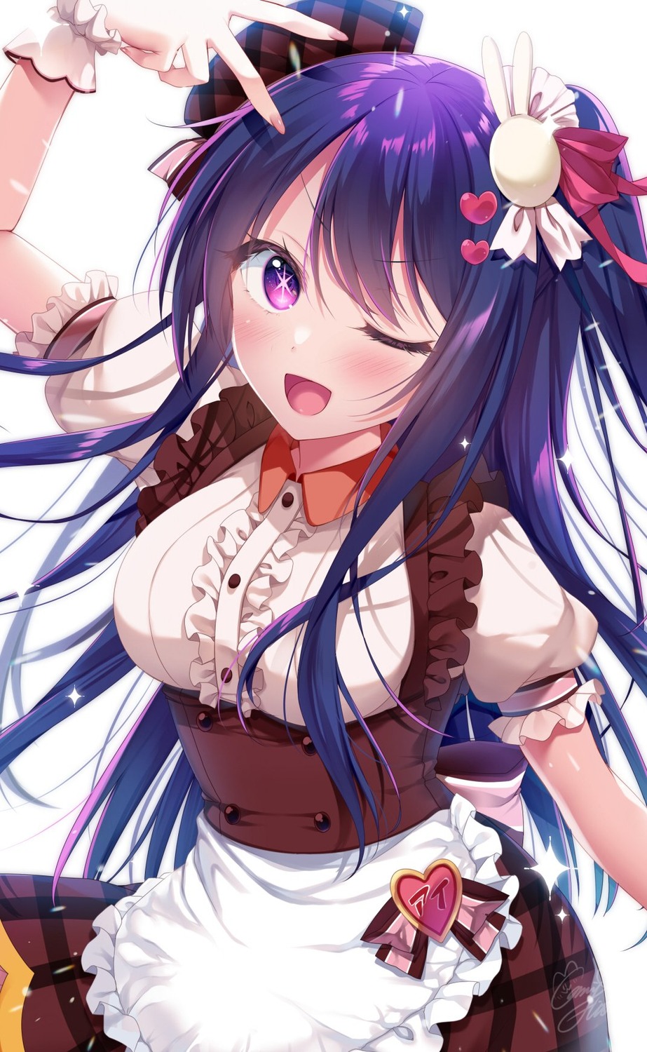 [oshi_no_ko], hoshino_ai, komiya_hitoma, maid, waitress