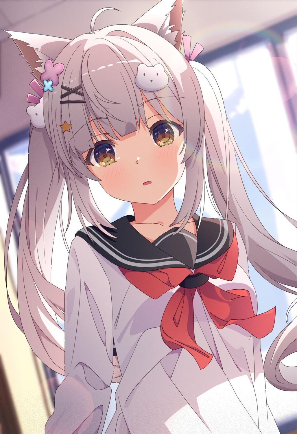 animal_ears, mhnohouki, seifuku