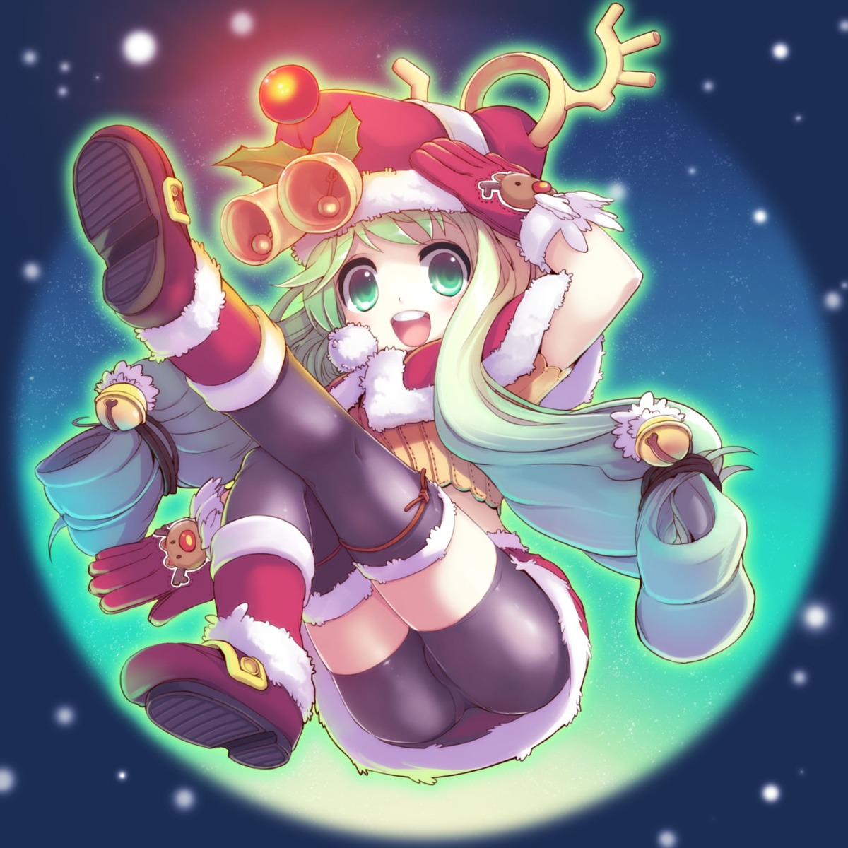 bike_shorts, christinya, christmas, thighhighs
