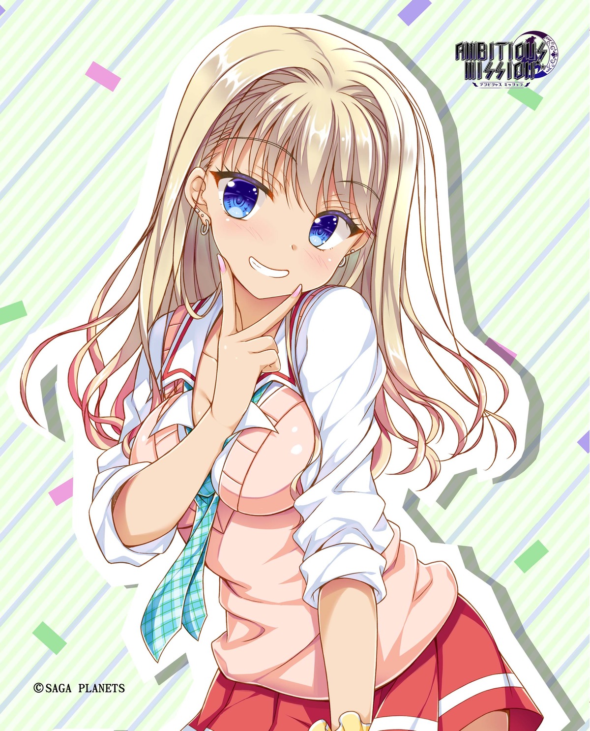 ambitious_mission, arisue_tsukasa, hongou_nijimu, saga_planets, seifuku, sweater