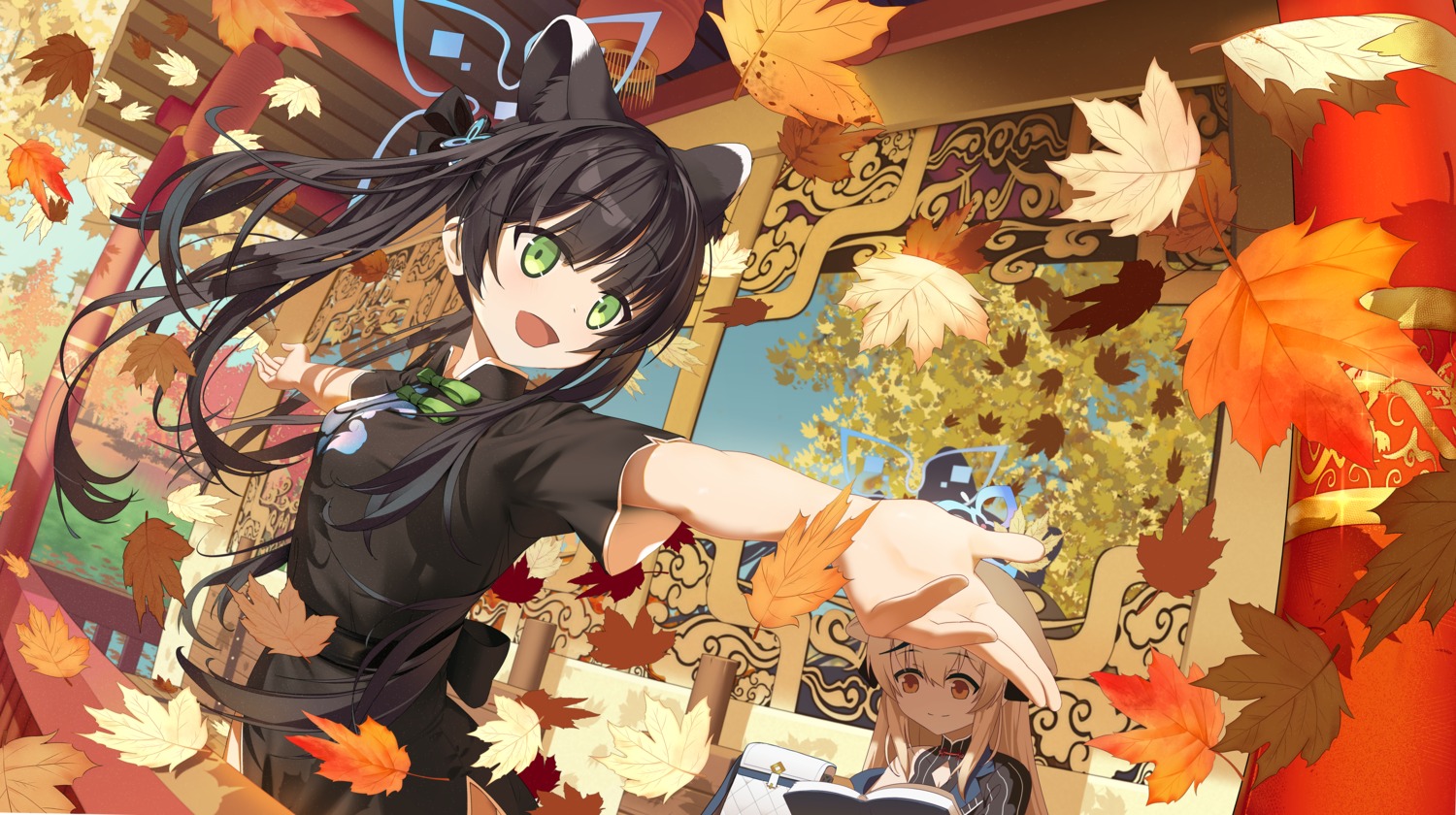animal_ears, blue_archive, chinadress, dalian_(1457091741), halo, nekomimi, sunohara_kokona, sunohara_shun