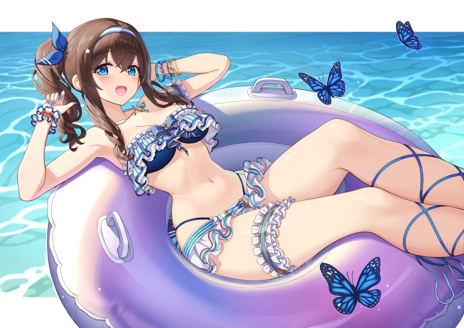 bikini, garter, hamahama, sagisawa_fumika, swimsuits, the_idolm@ster, the_idolm@ster_cinderella_girls