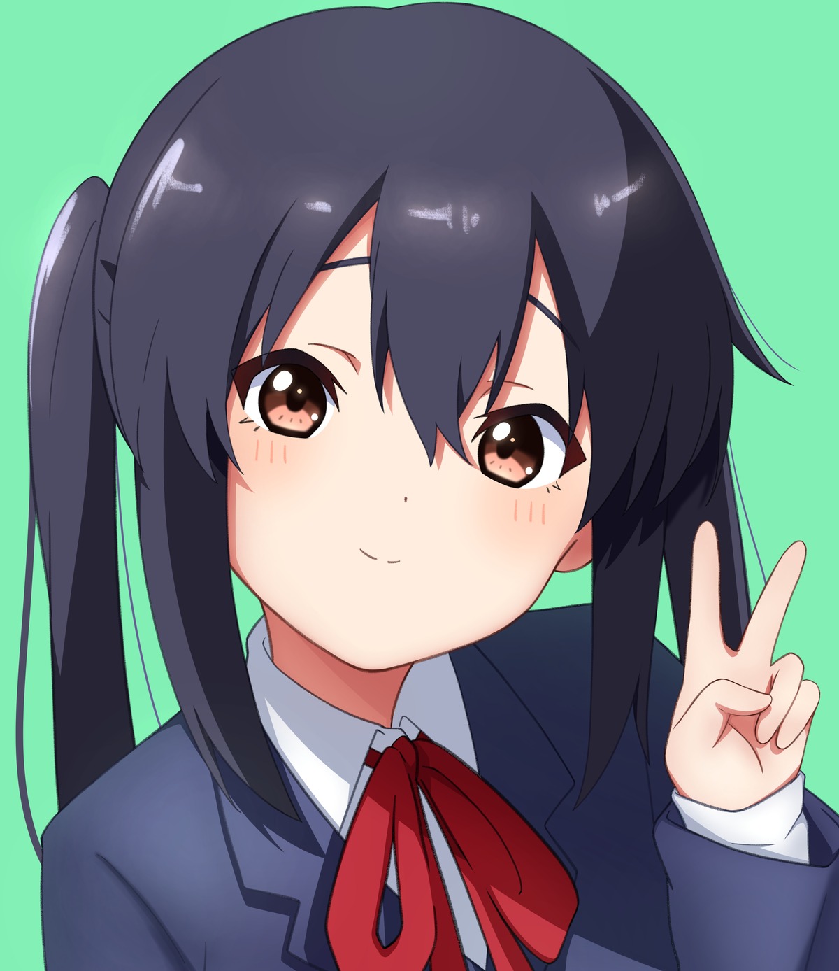 46_crt, k-on!, nakano_azusa, seifuku