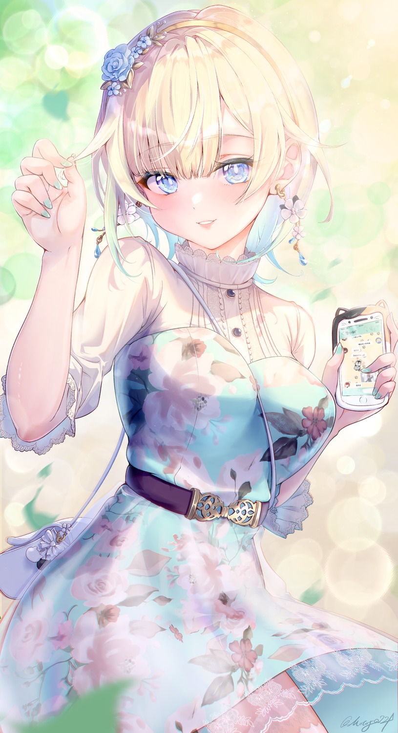 aizawa_ema, dress, motoja_72p, see_through, skirt_lift, vspo!