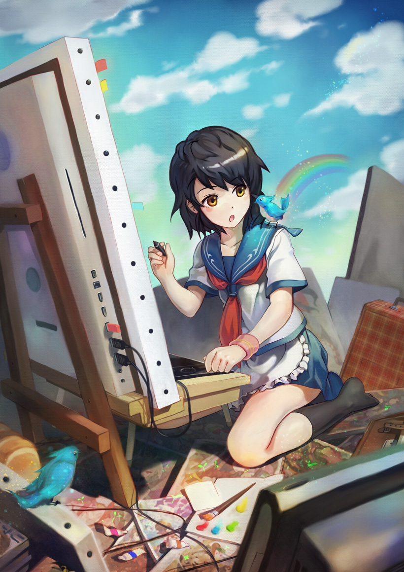 oekaki_musume, ryuutetsu, seifuku
