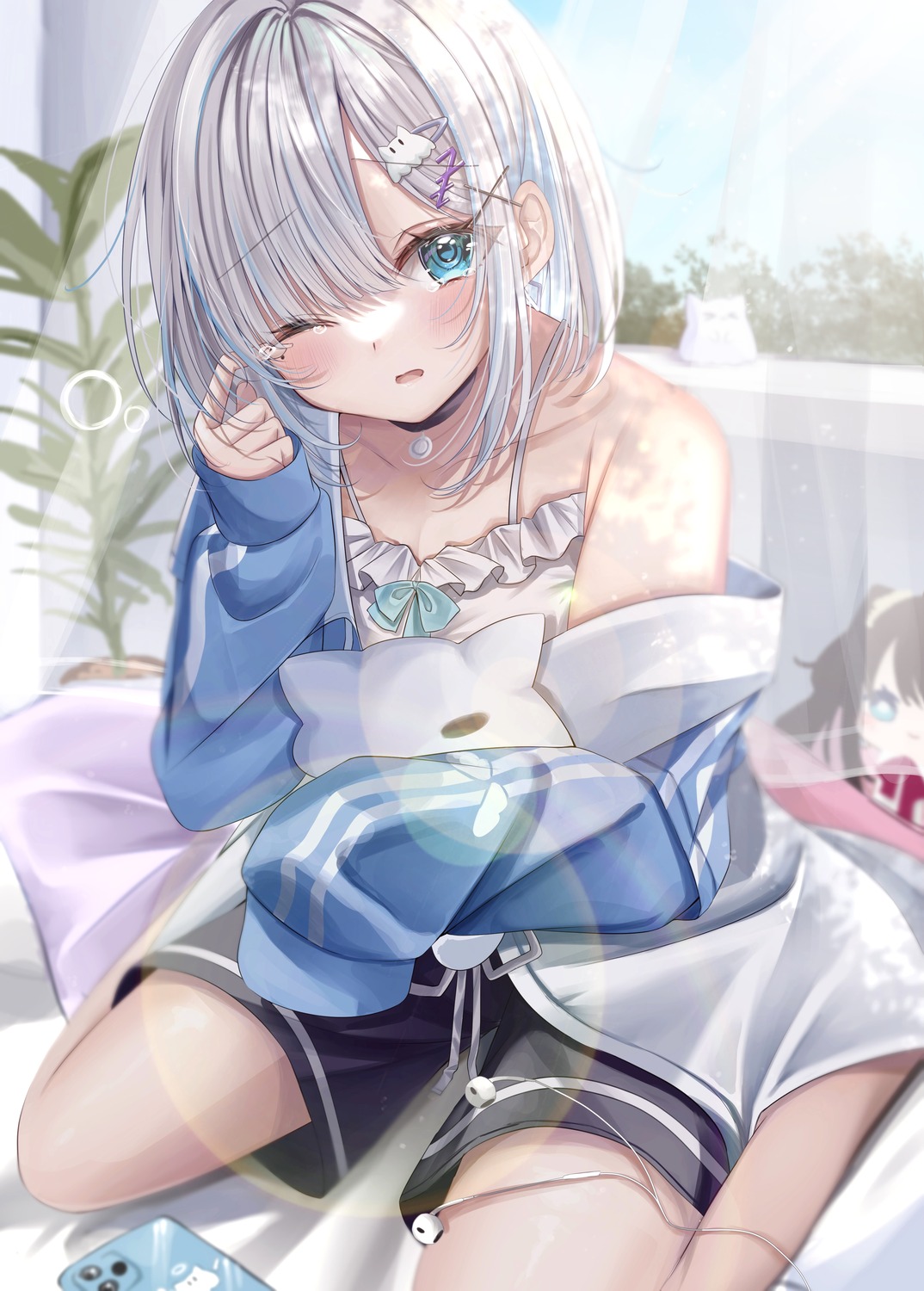 headphones, kaga_sumire, koya_toofu, lupinus_virtual_games, vspo!