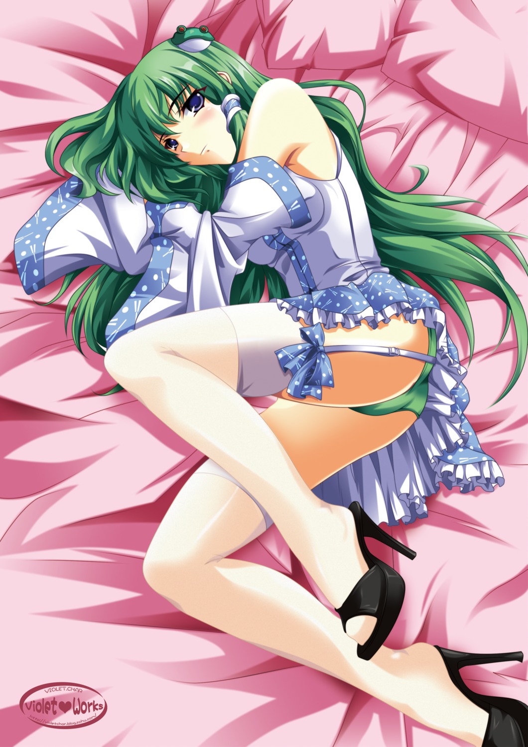 kochiya_sanae, murasaki_natsu, pantsu, thighhighs, touhou