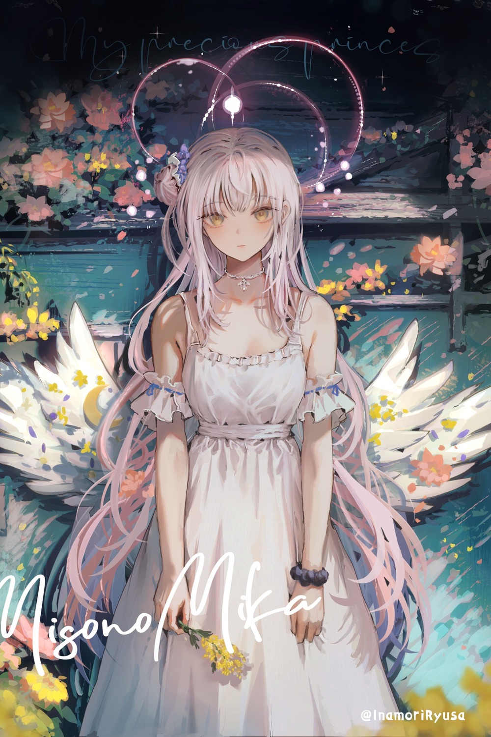 angel, blue_archive, dress, inamori_ryuusa, misono_mika, summer_dress, wings