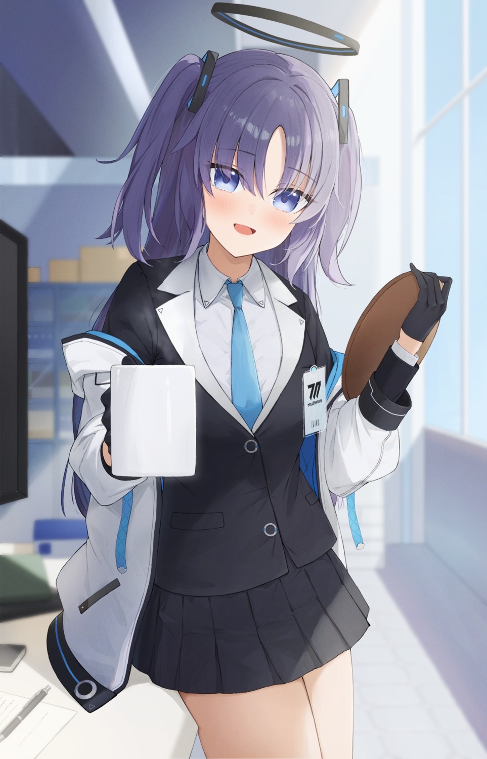 blue_archive, halo, hayase_yuuka, mirai_(mirai76_), seifuku