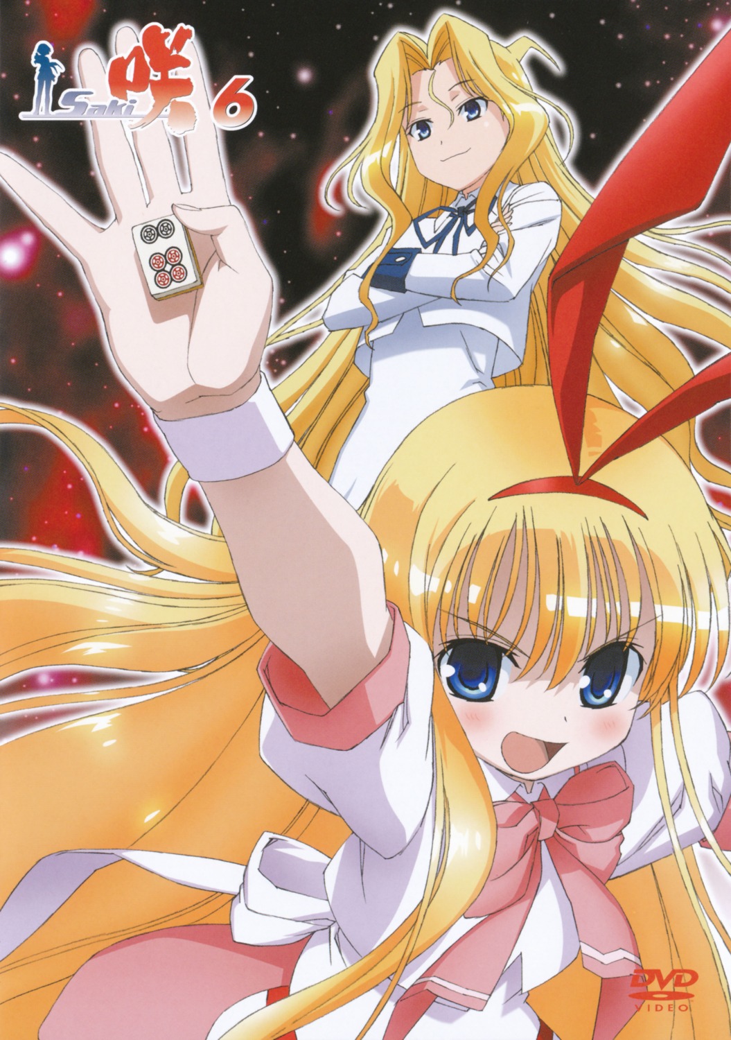 amae_koromo, animal_ears, bunny_ears, disc_cover, ryuumonbuchi_touka, saki, screening