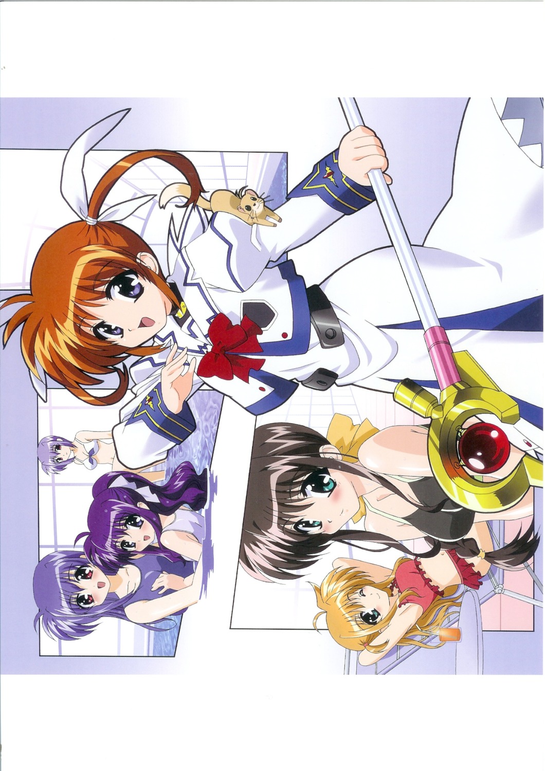 alisa_bannings, bikini, mahou_shoujo_lyrical_nanoha, noel_k_ehrlichkeit, okuda_yasuhiro, screening, swimsuits, takamachi_miyuki, takamachi_nanoha, tsukimura_shinobu, tsukimura_suzuka