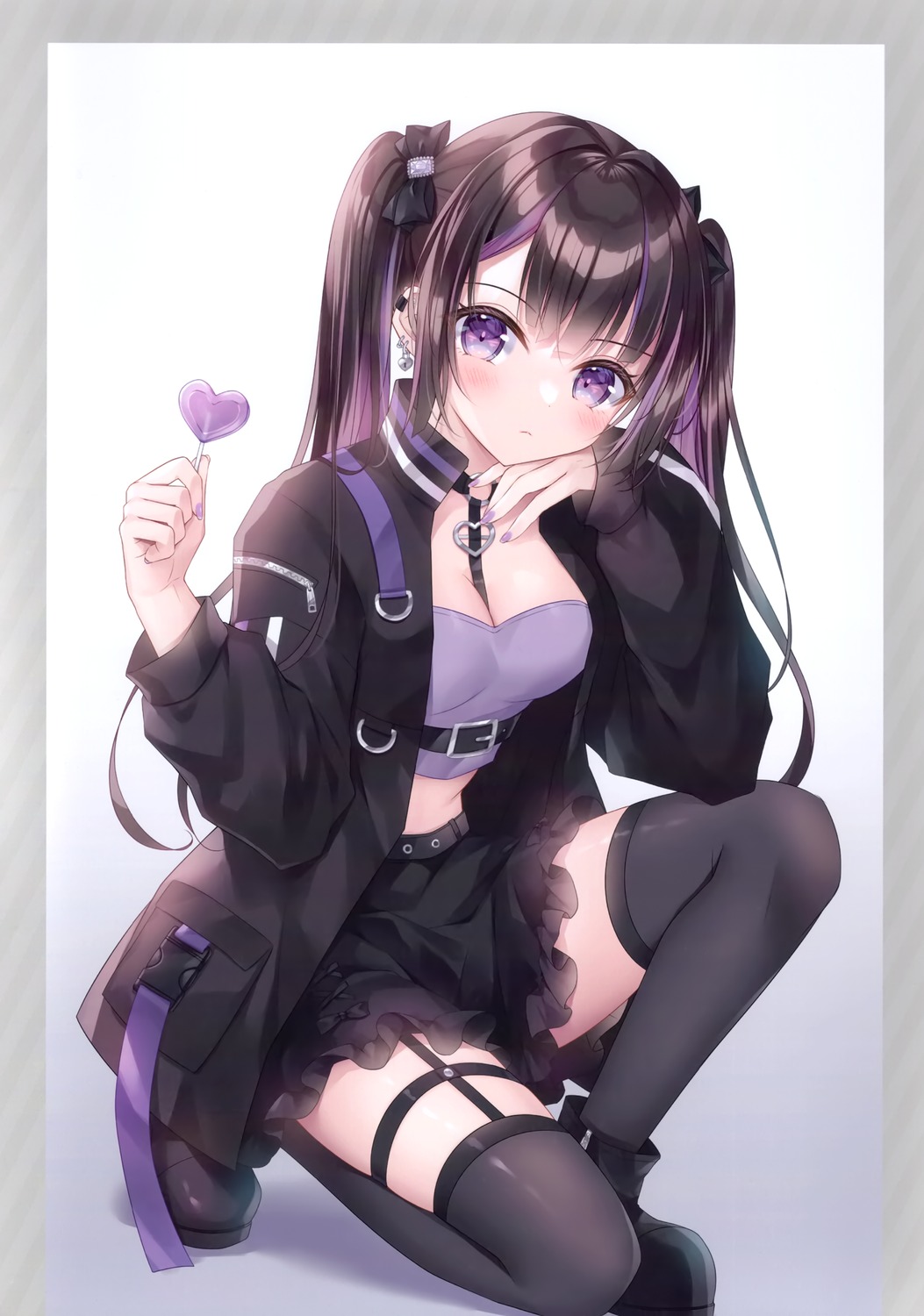 garter, kohinata_hoshimi, skirt_lift, stockings, thighhighs