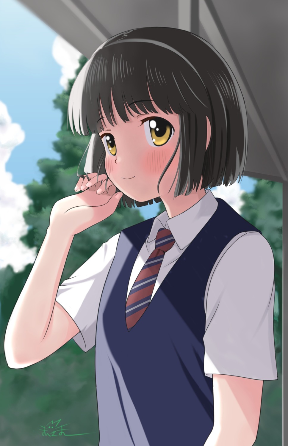 koguma_(super_cub), maisama, seifuku, super_cub, sweater