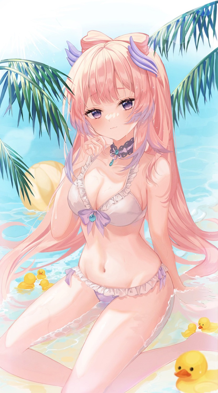 bikini, genshin_impact, riyonn, sangonomiya_kokomi, swimsuits, wet