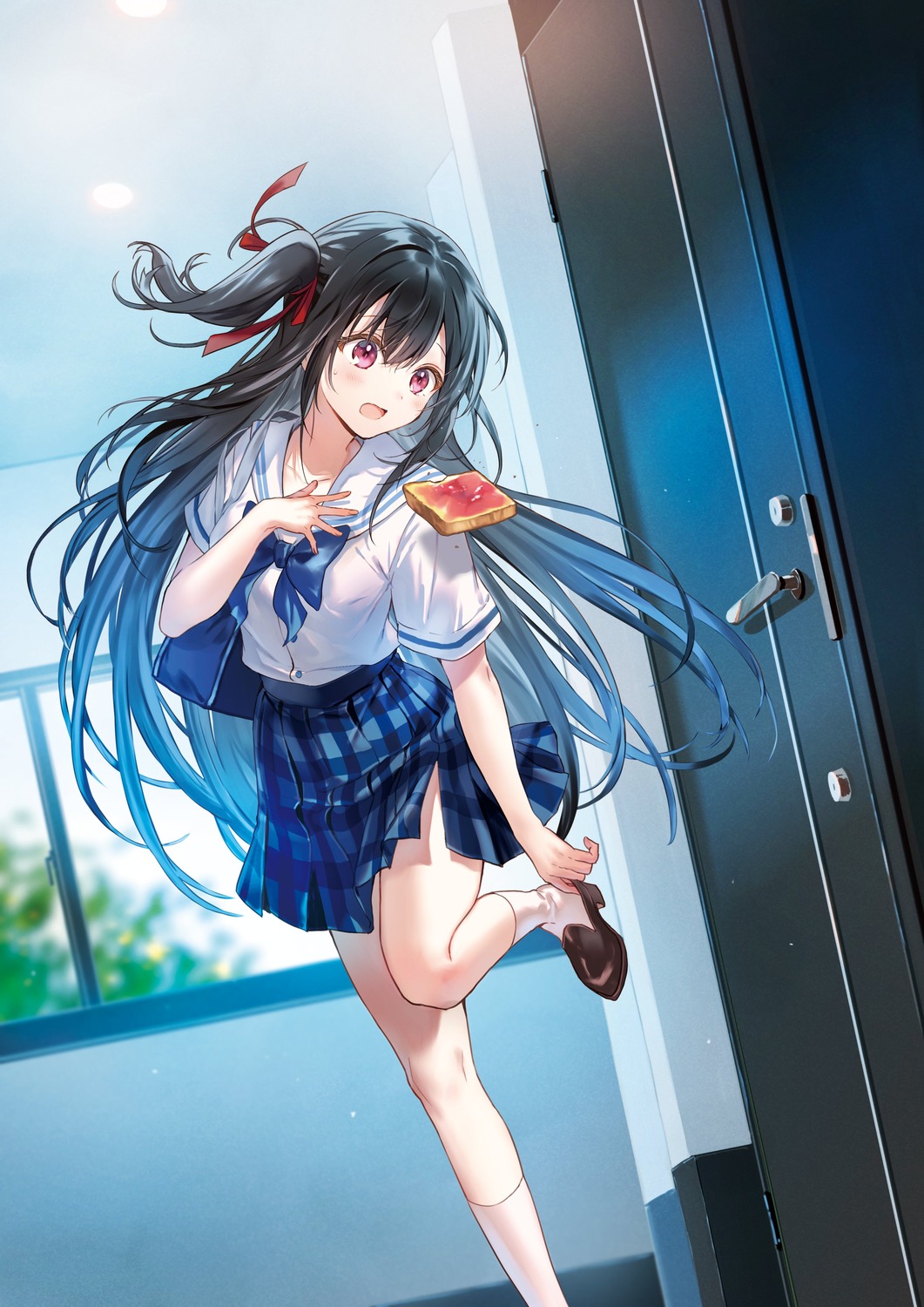 hanekoto, natsunagi_nagisa, seifuku, skirt_lift, tantei_wa_mou_shindeiru.