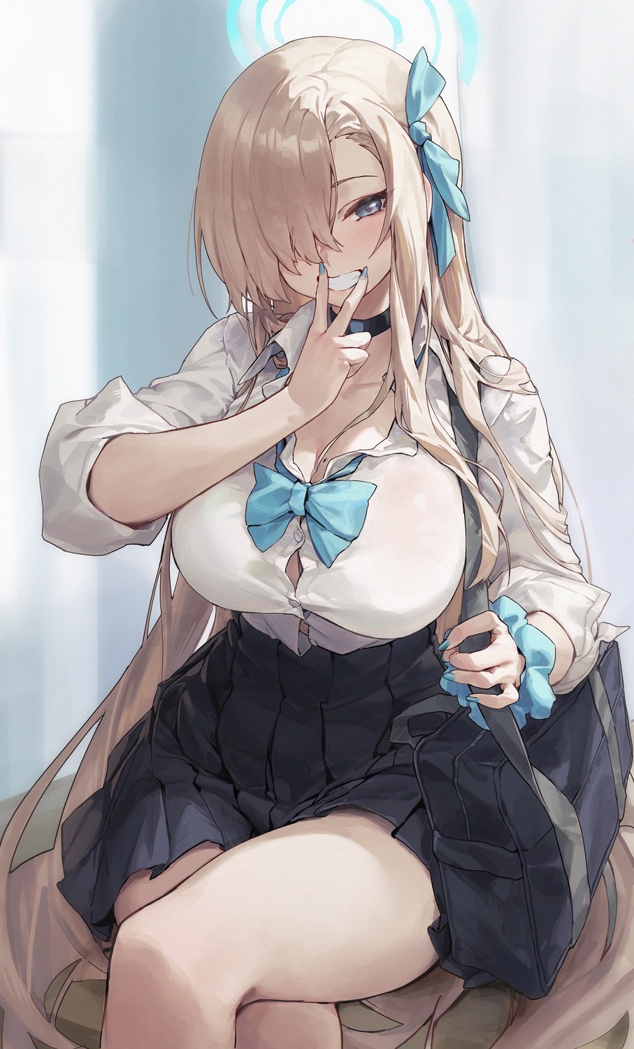 blue_archive, halo, ichinose_asuna, r1zen, seifuku