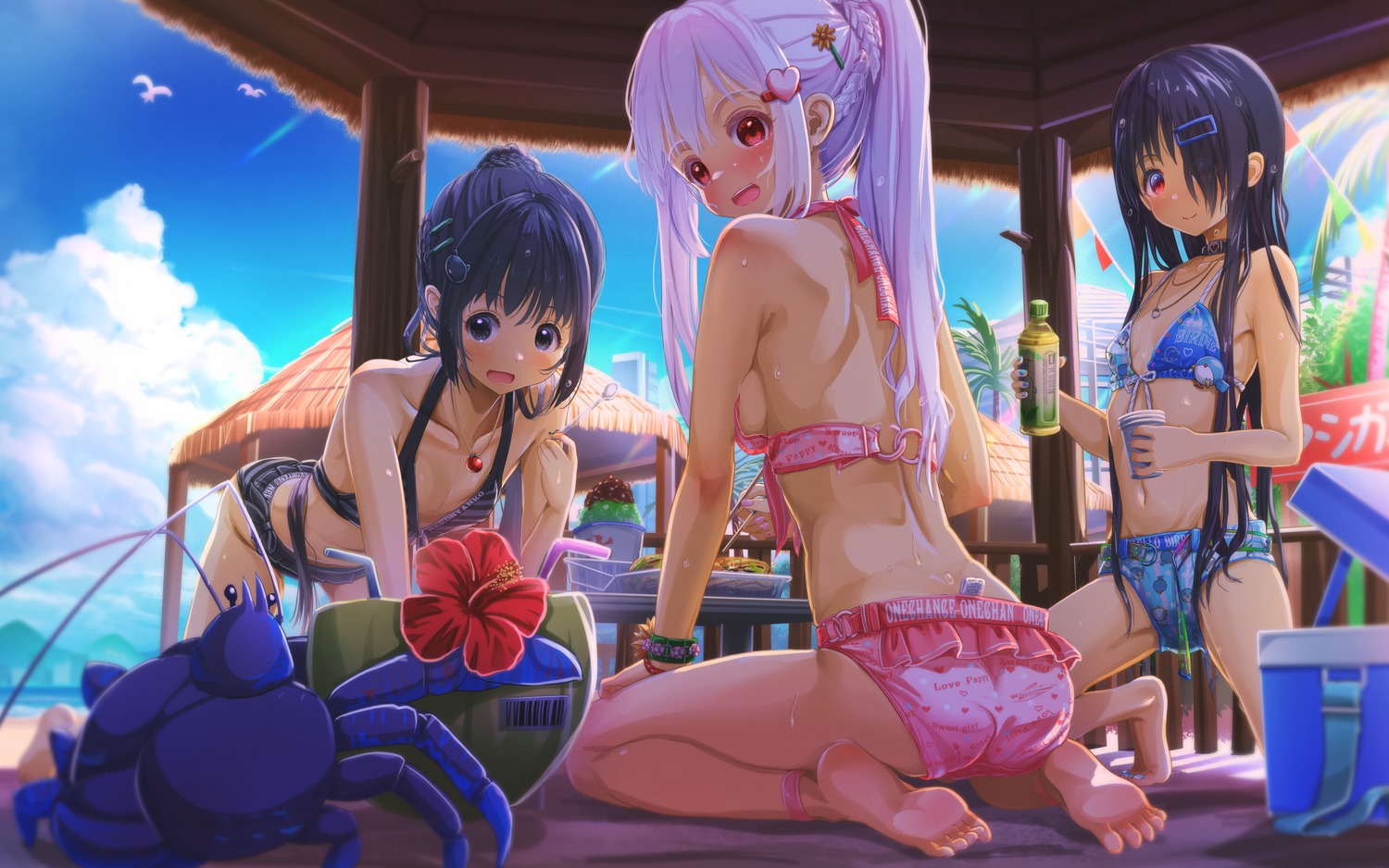 abo_(kawatasyunnnosukesabu), ass, bikini, swimsuits