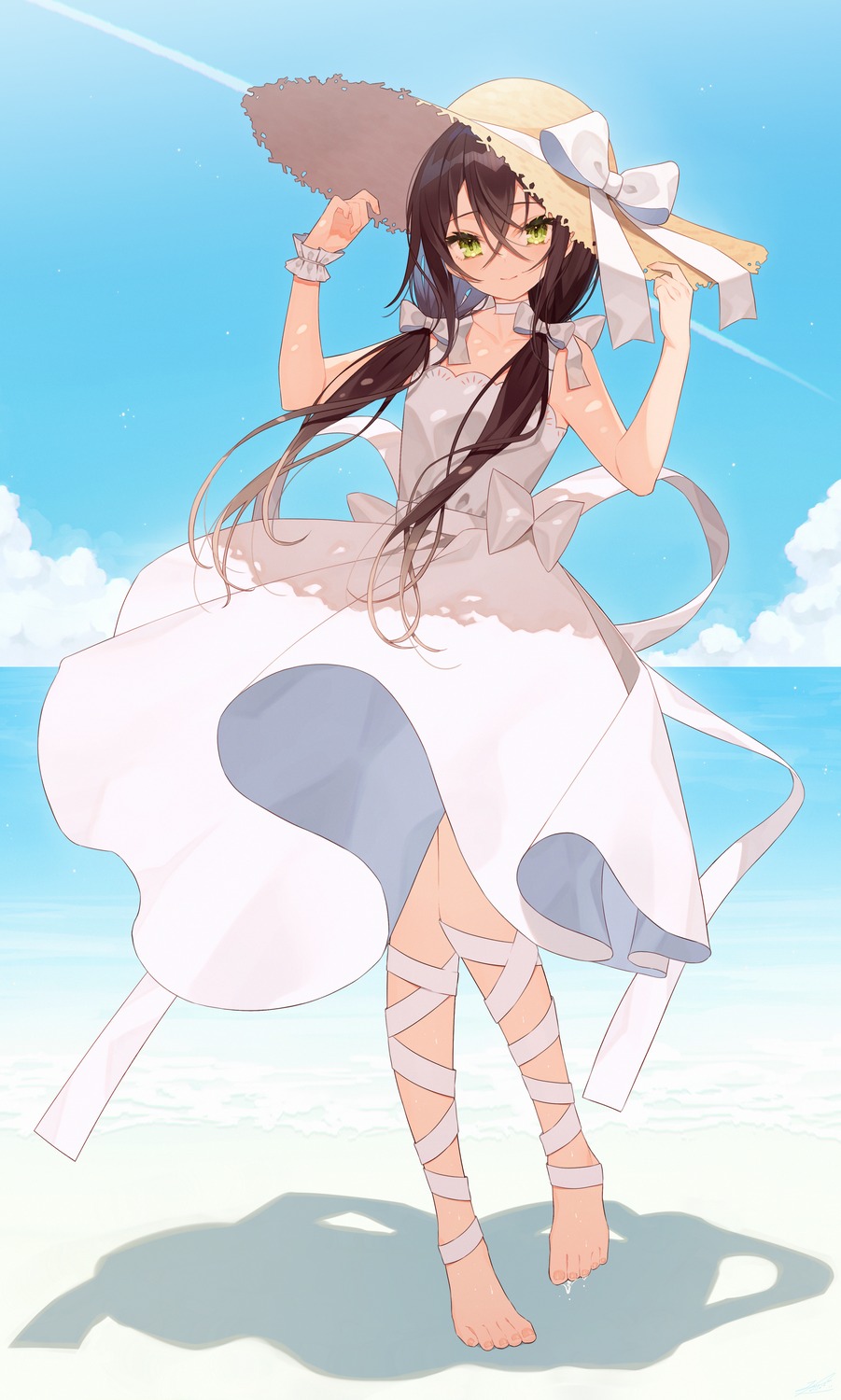 dress, minase_nagi, skirt_lift, summer_dress