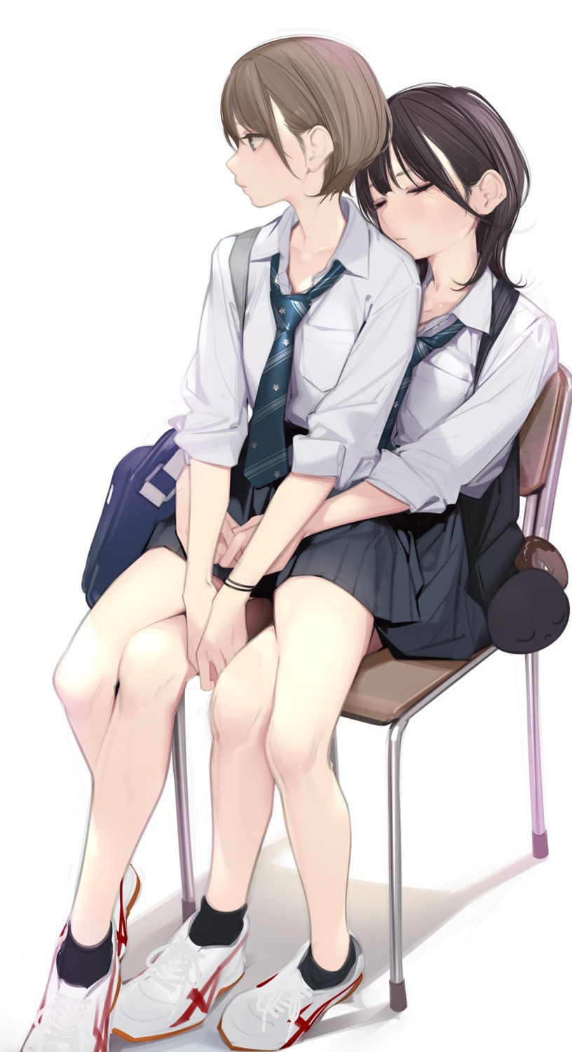 ama_mitsuki, seifuku, yuri
