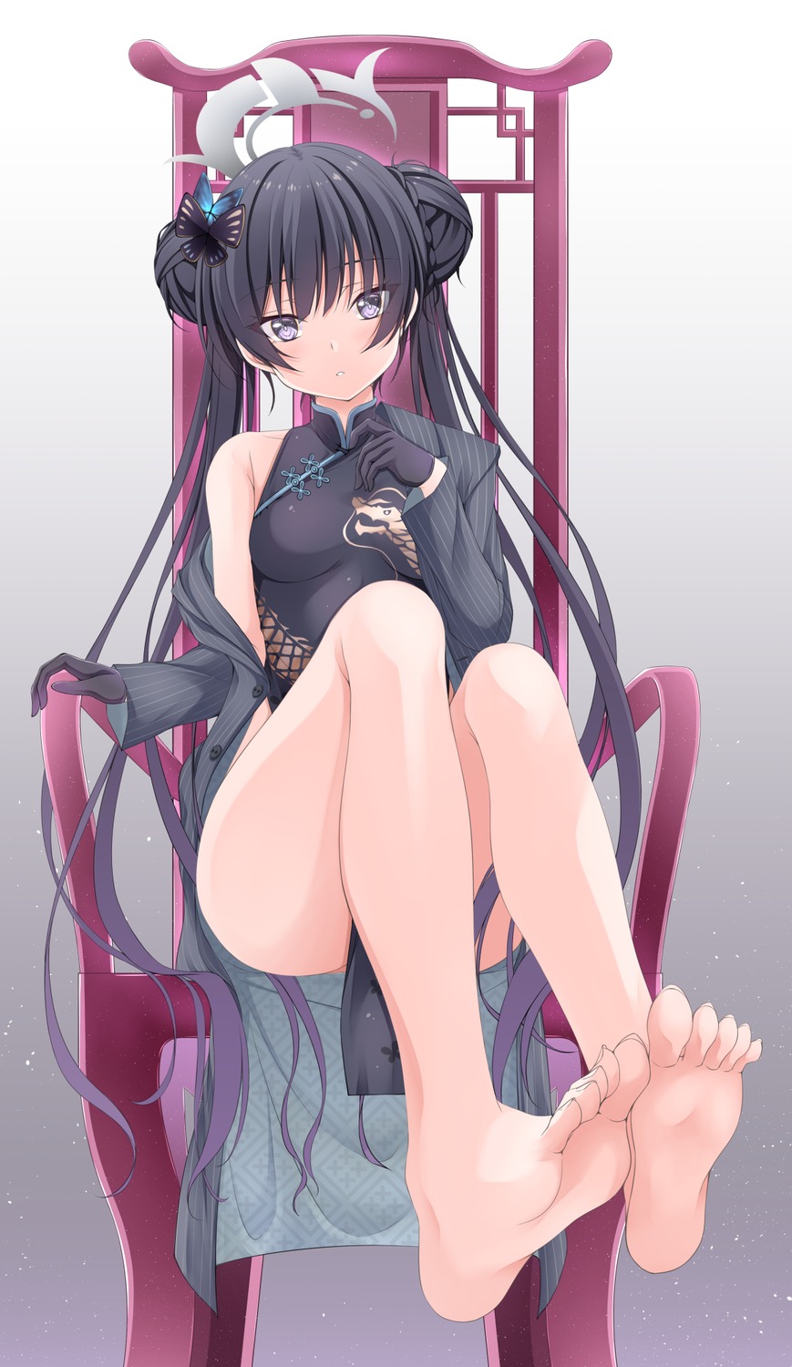 blue_archive, chinadress, feet, halo, ryuuge_kisaki, tomosuke