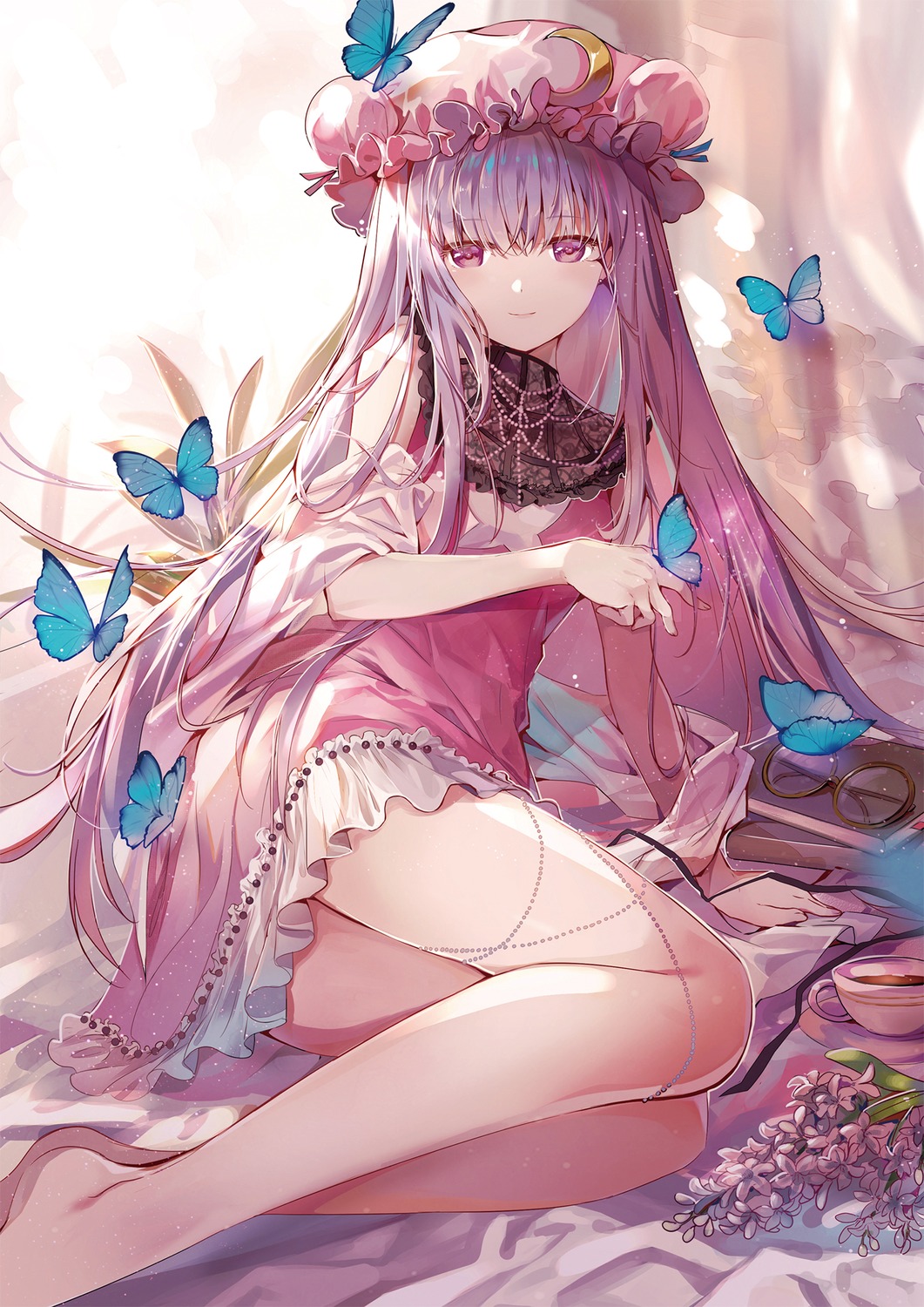 dress, kita_(kitairoha), patchouli_knowledge, sandrop, touhou