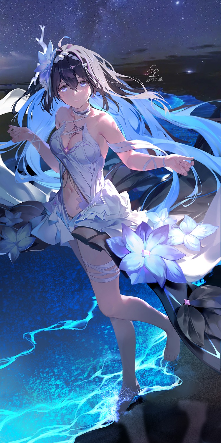 benghuai_xueyuan, garter, honkai_impact, no_bra, ribao, seele_vollerei, wet