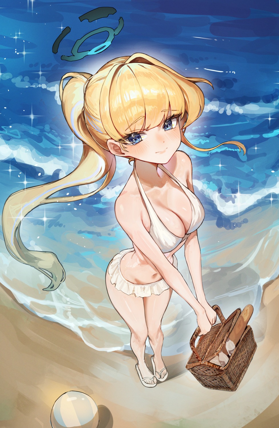 apopo, asuma_toki, bikini, blue_archive, halo, swimsuits