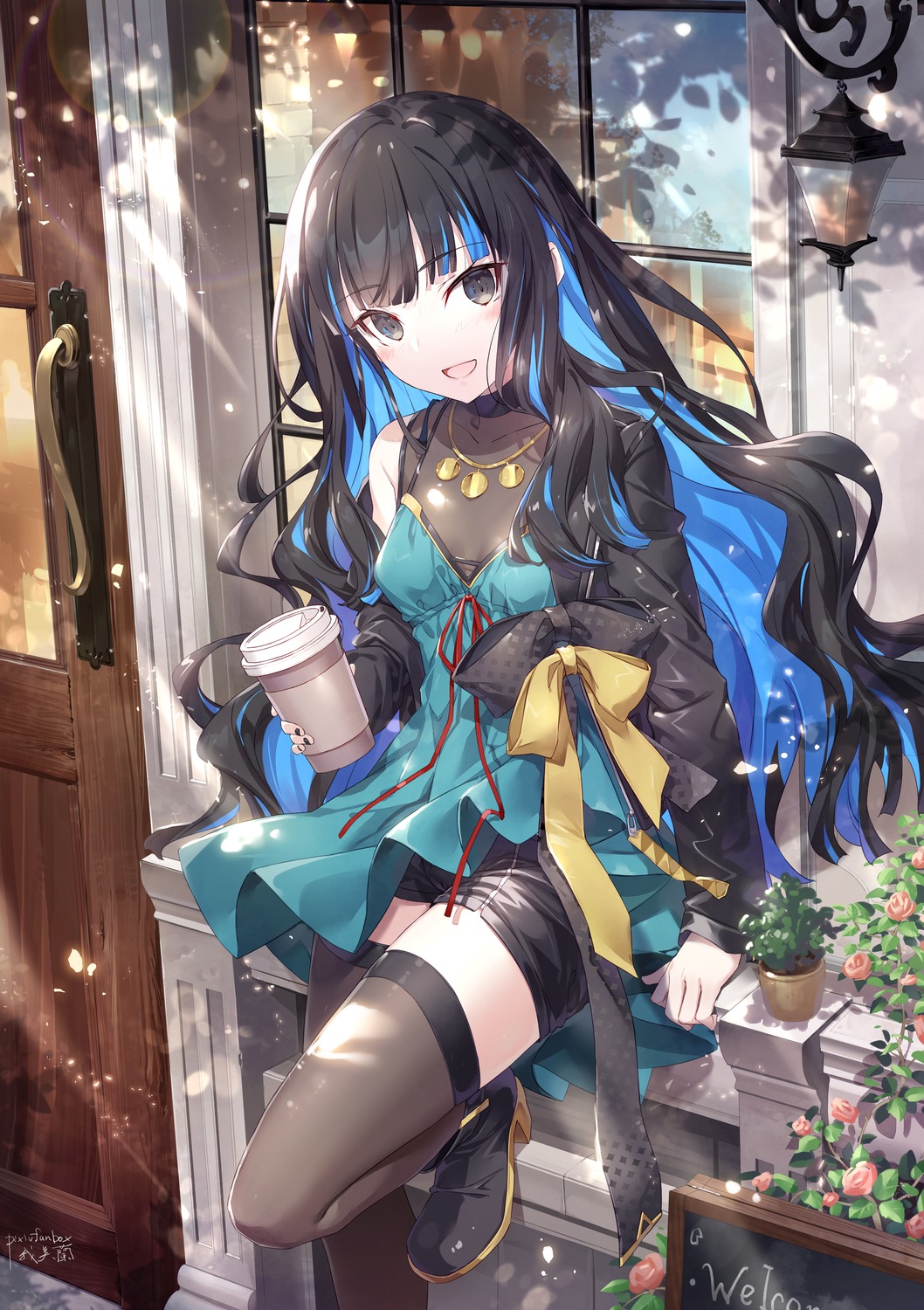 dress, fate/grand_order, gabiran, see_through, skirt_lift, tenochtitlan_(fate), thighhighs