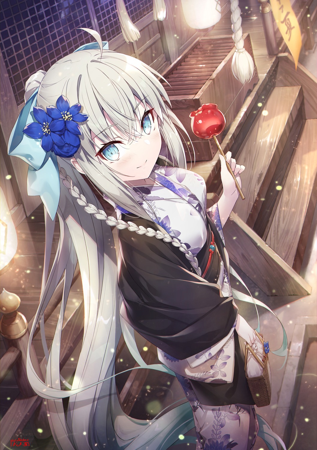 fate/grand_order, gabiran, kimono, morgan_le_fay_(fate)