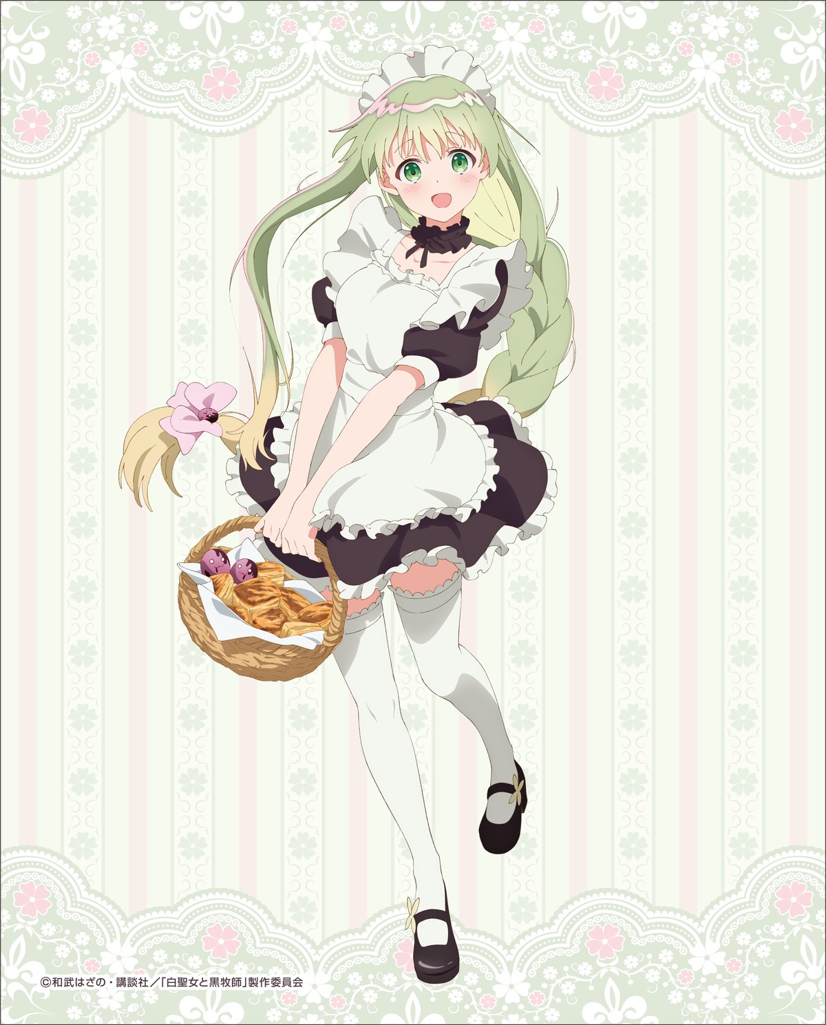 cecilia_(shiro_seijo_to_kuro_bokushi), maid, shiro_seijo_to_kuro_bokushi, tagme, thighhighs