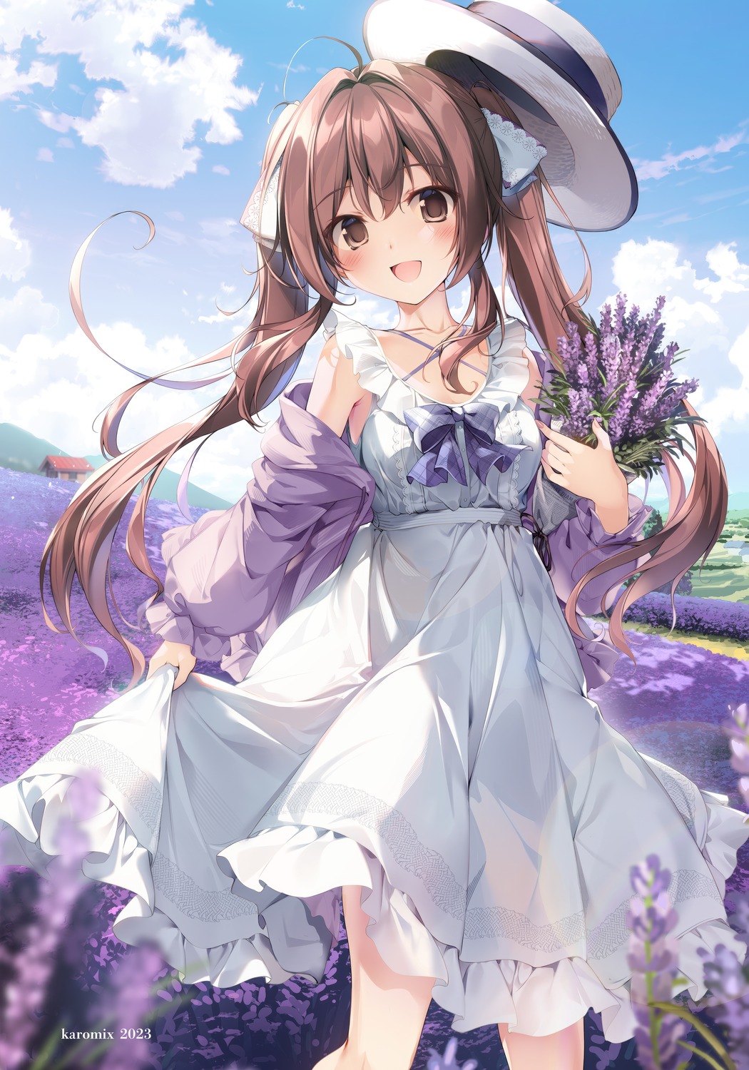 aomi_kanon, dress, karory, see_through, skirt_lift, summer_dress