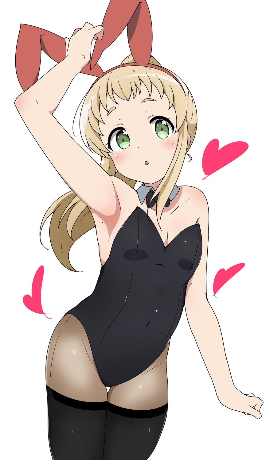 animal_ears, bunny_ears, bunny_girl, inose_mai, koisuru_asteroid, no_bra, pantyhose, riyo_(aokiwazumi)