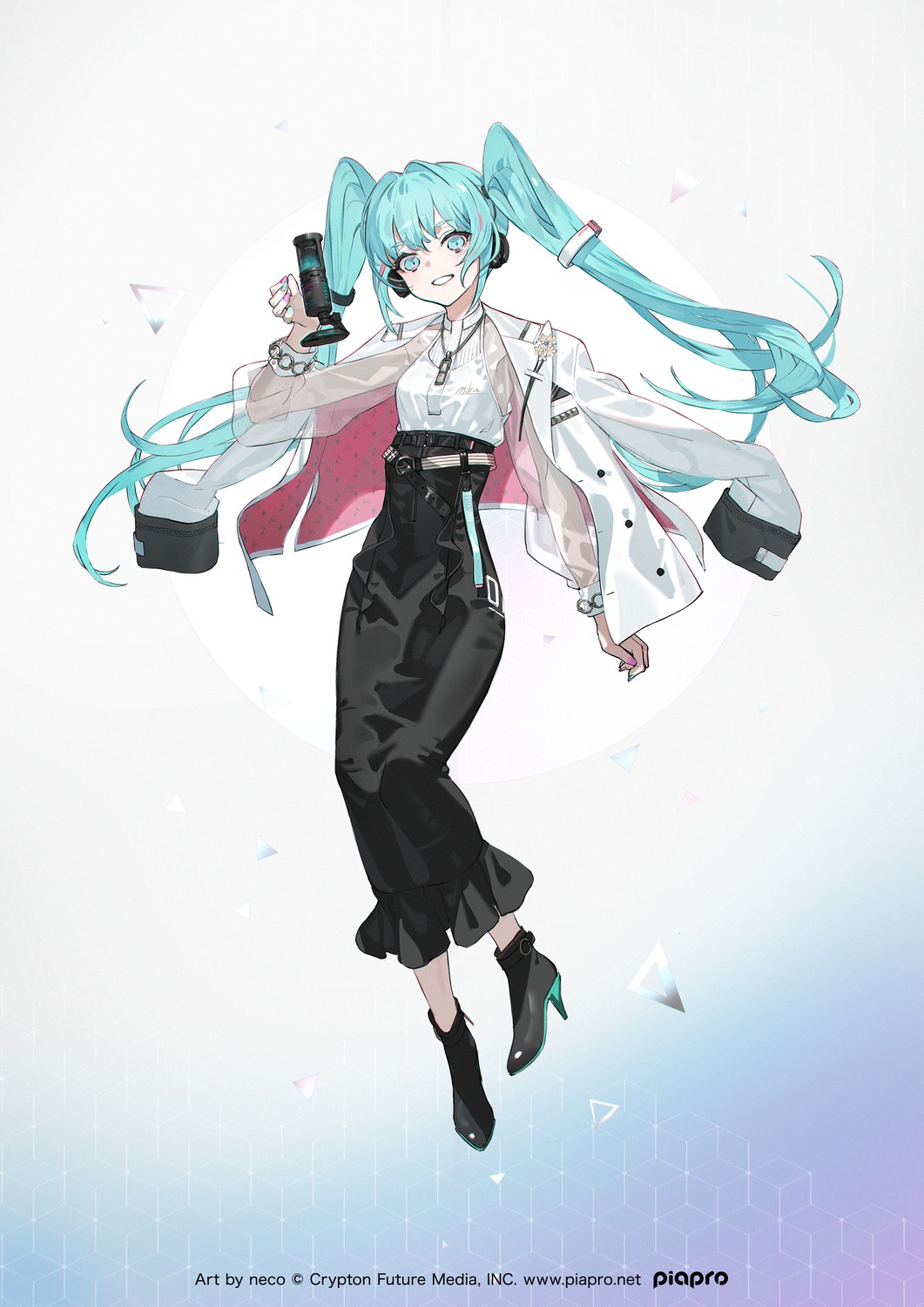 hatsune_miku, headphones, heels, neco, see_through, vocaloid