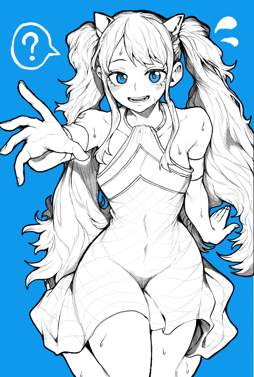 dress, fairy_tail, monochrome, sketch, wendy_marvell, yotsumi_shiro