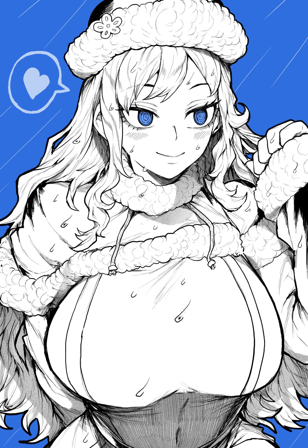 fairy_tail, juvia_lockser, monochrome, sketch, yotsumi_shiro