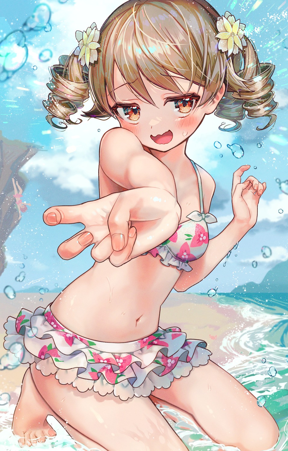 bikini, koshimizu_sachiko, swimsuits, the_idolm@ster, the_idolm@ster_cinderella_girls, wet, yukinuno