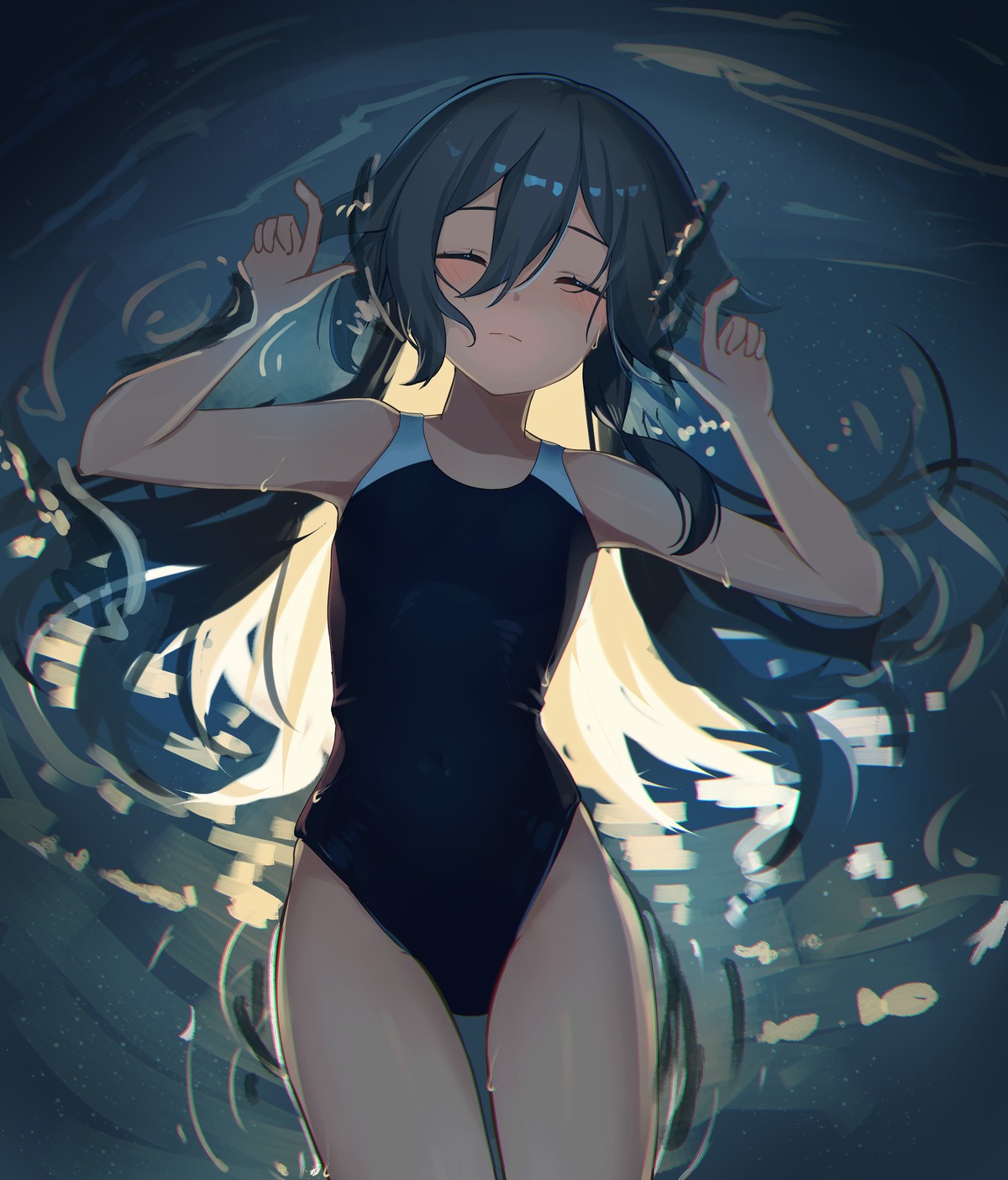 benghuai_xueyuan, fu_hua, honkai_impact, huang_tie_lin, swimsuits, wet