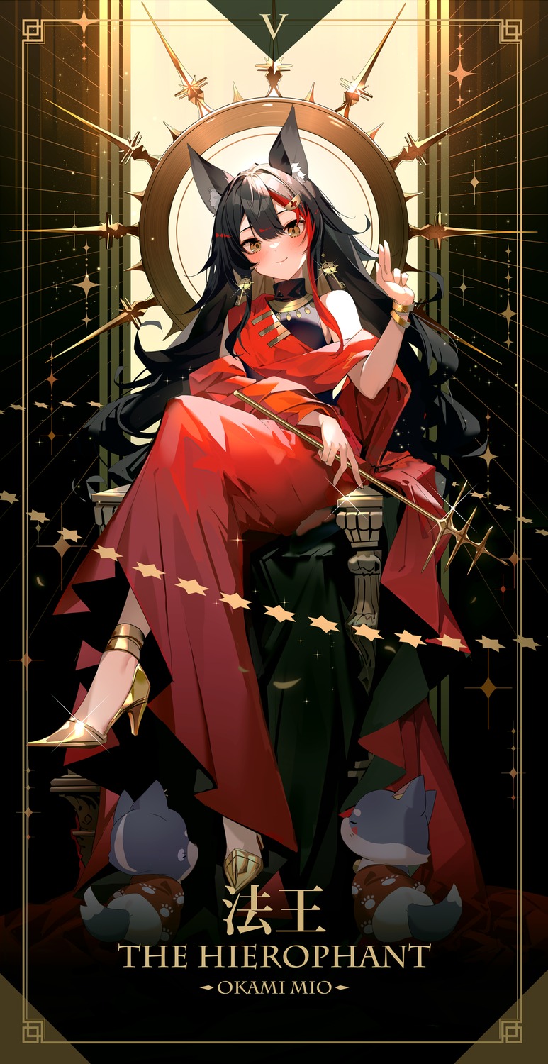 animal_ears, heels, hololive, hololive_gamers, ishihara_(kuniyoshi), ookami_mio