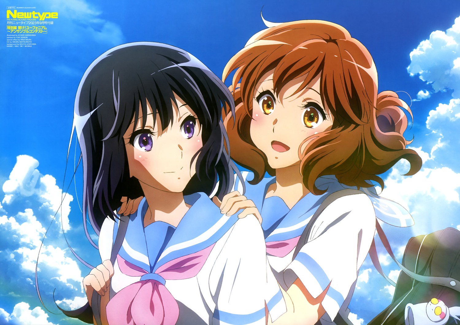 harashima_ayaho, hibike!_euphonium, kousaka_reina, oumae_kumiko, seifuku