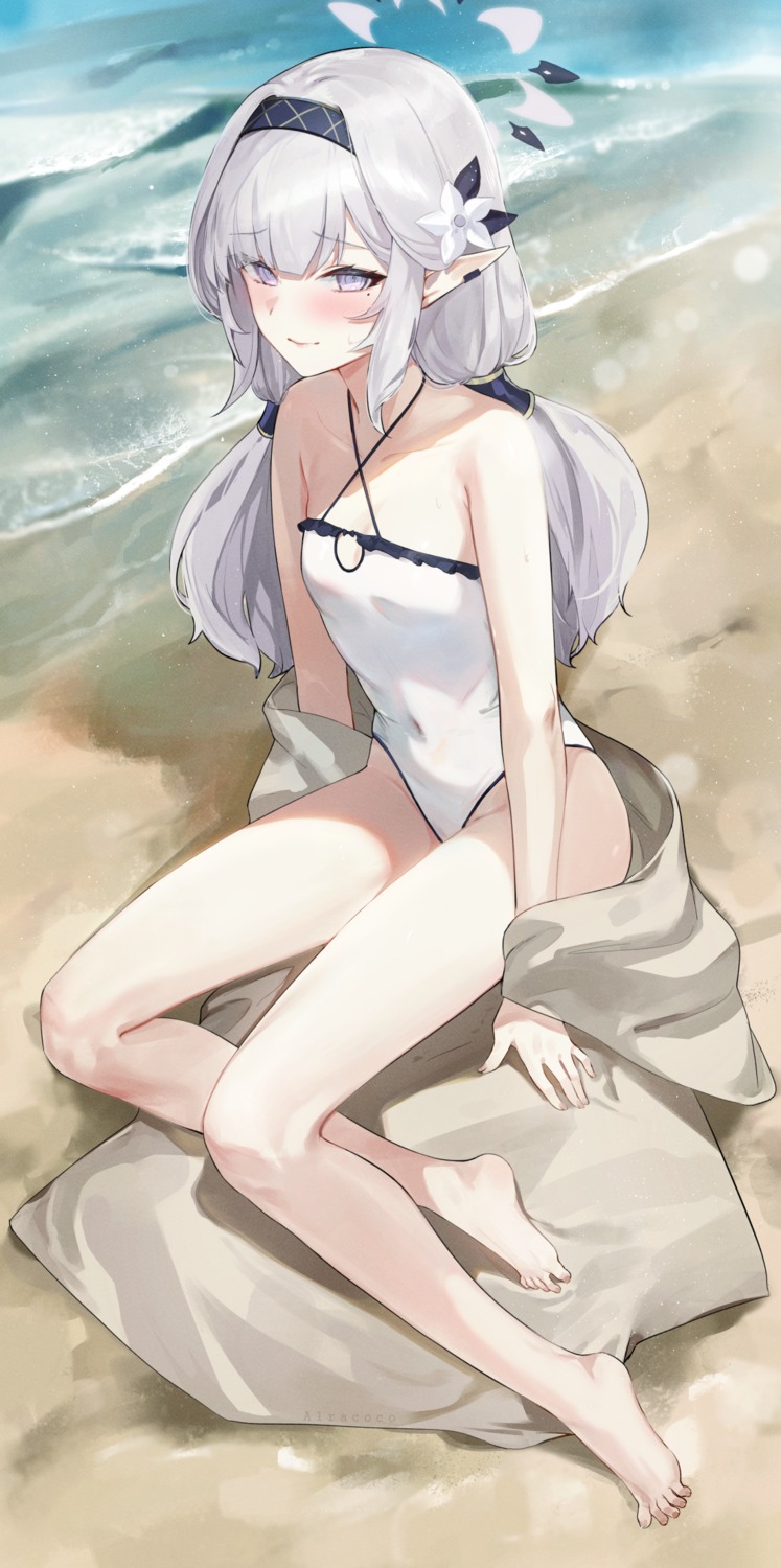 akeboshi_himari, alraco, blue_archive, halo, pointy_ears, swimsuits