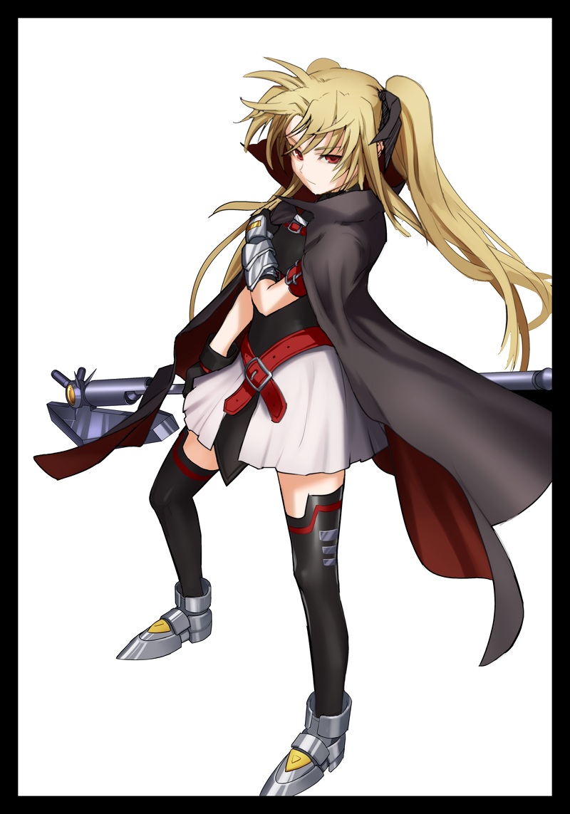 chirigami-san, fate_testarossa, mahou_shoujo_lyrical_nanoha, mahou_shoujo_lyrical_nanoha_a's, thighhighs