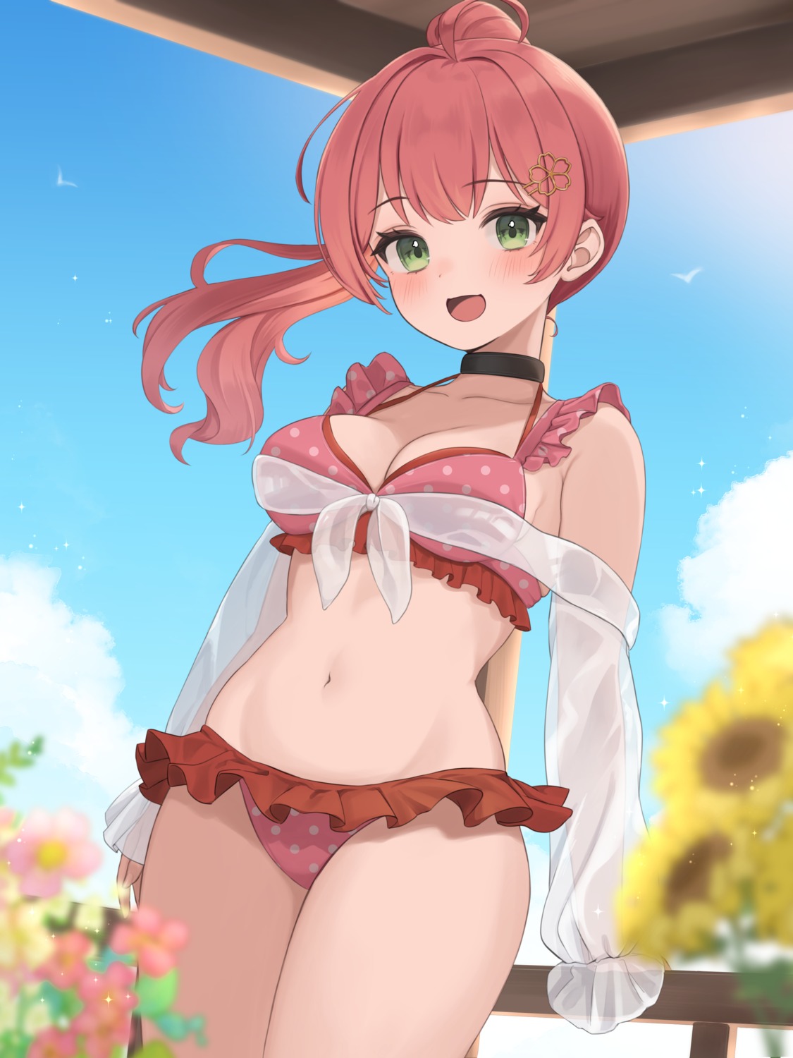 bikini, hanazawa_ma, hololive, sakura_miko, see_through, swimsuits