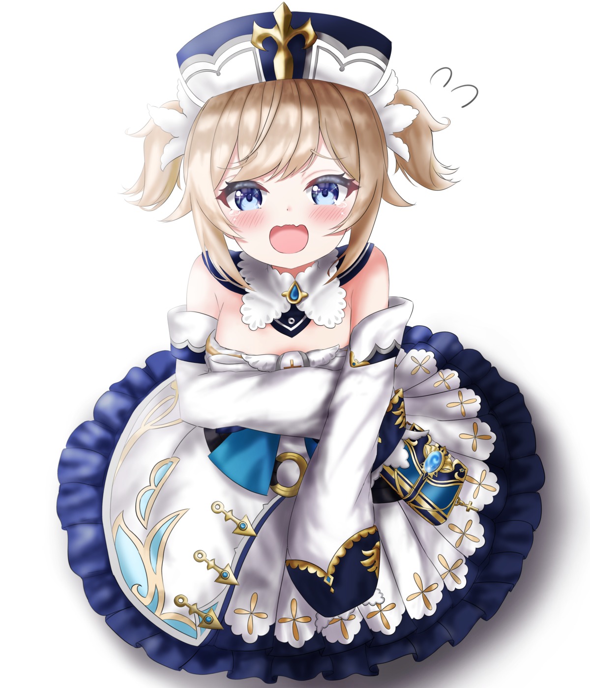 barbara_(genshin_impact), dress, genshin_impact, kuma_piv, no_bra