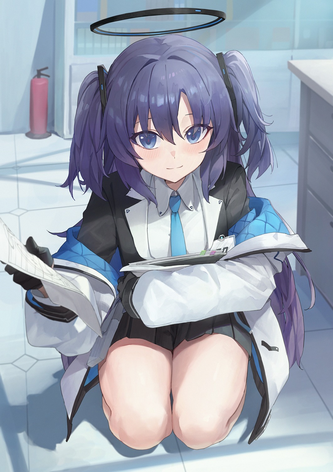 blue_archive, enokinoko1010, halo, hayase_yuuka, seifuku